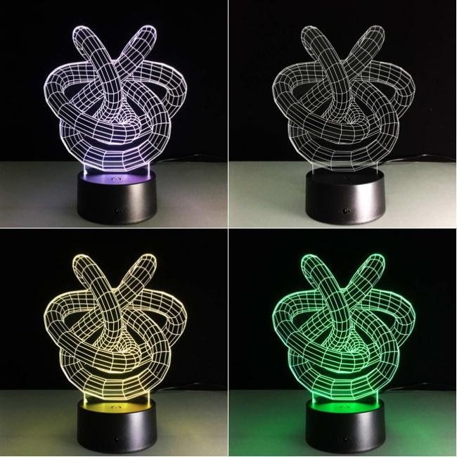 Interlaced 3D Illusion Lamp