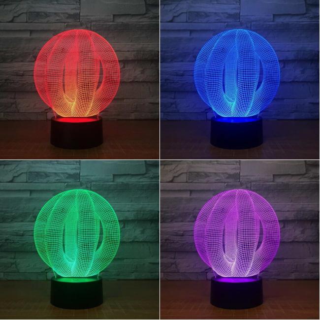 Round Abstract 3D Illusion Lamp