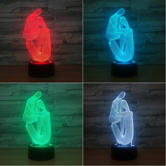 Two People 3D Illusion Lamp